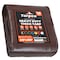 Tarpco Safety Heavy Duty Tarp, 30 ft x 0.5 mm H x 20 ft W, 14 Mil, Brown/Black, Polyethylene TS-102-20X30 - alternate 1